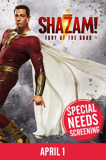 Special Needs: Shazam! Fury of the Gods (PG-13) Movie Poster
