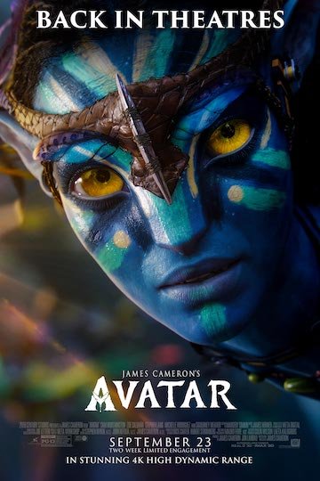 2D Avatar (Re-Release 2022) (PG-13) Movie Poster
