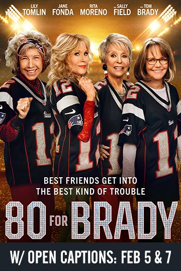 80 for Brady (Open Caption) (PG-13) Movie Poster