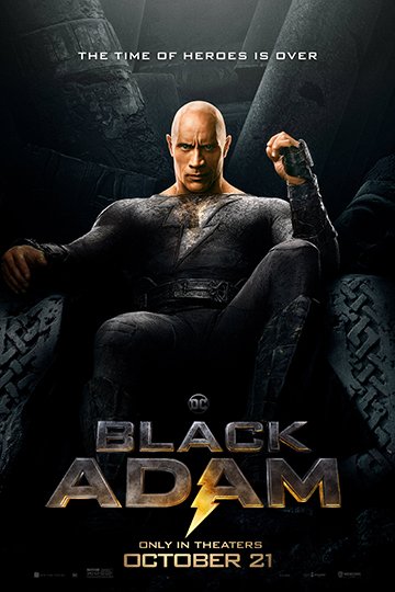 Black Adam (PG-13) Movie Poster