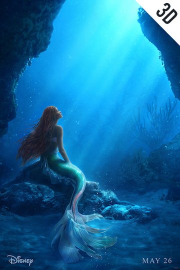 3D The Little Mermaid (PG) Movie Poster