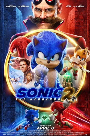 Sonic the Hedgehog 2 (PG) Movie Poster