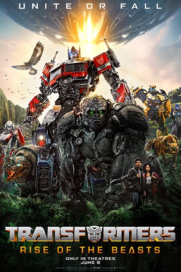 Transformers: Rise of the Beasts (PG-13) Movie Poster