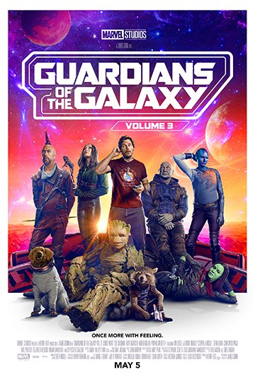 Guardians of the Galaxy Vol. 3 (PG-13) Movie Poster